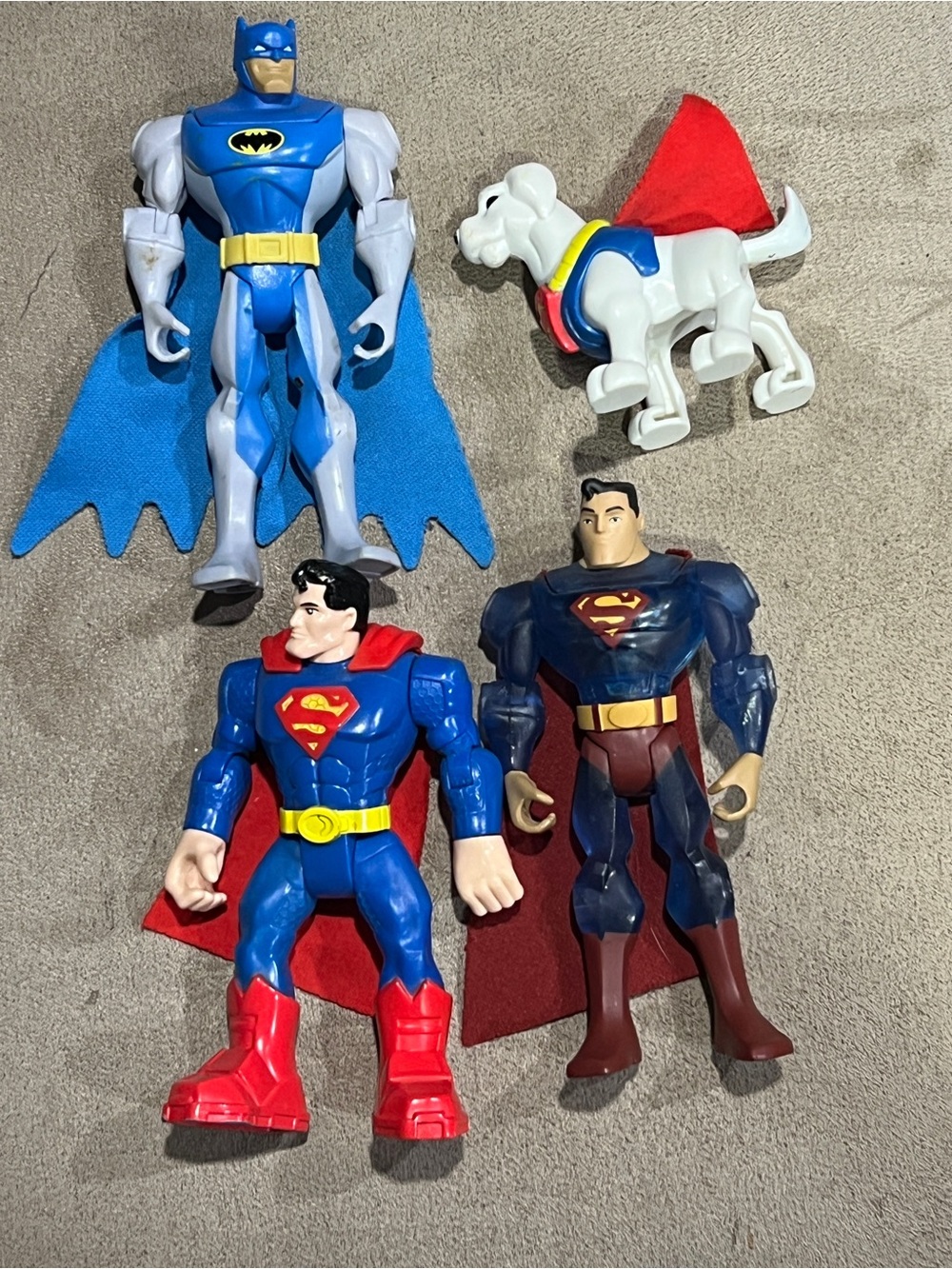 DC Comics Batman & Superman & Krypton 6”  Figures lot of 4